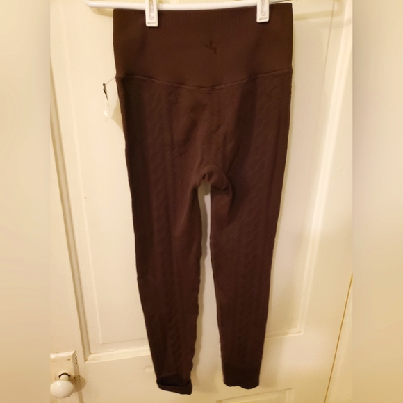 Joy Lab Women's Brown Textured Leggings - Picture 1 of 7